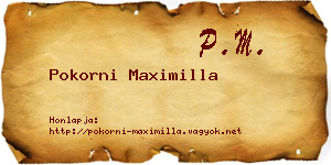 Pokorni Maximilla névjegykártya